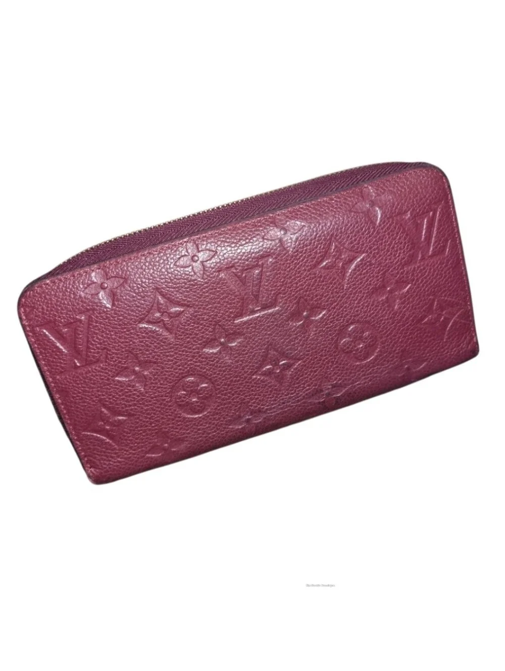 Like NEW! Rare! Louis Vuitton Empreinte LV Zippy Leather Wallet Aurore LV